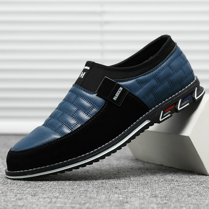 Herren Business Schuhe Halbschuhe in Schwarz Braun Blau