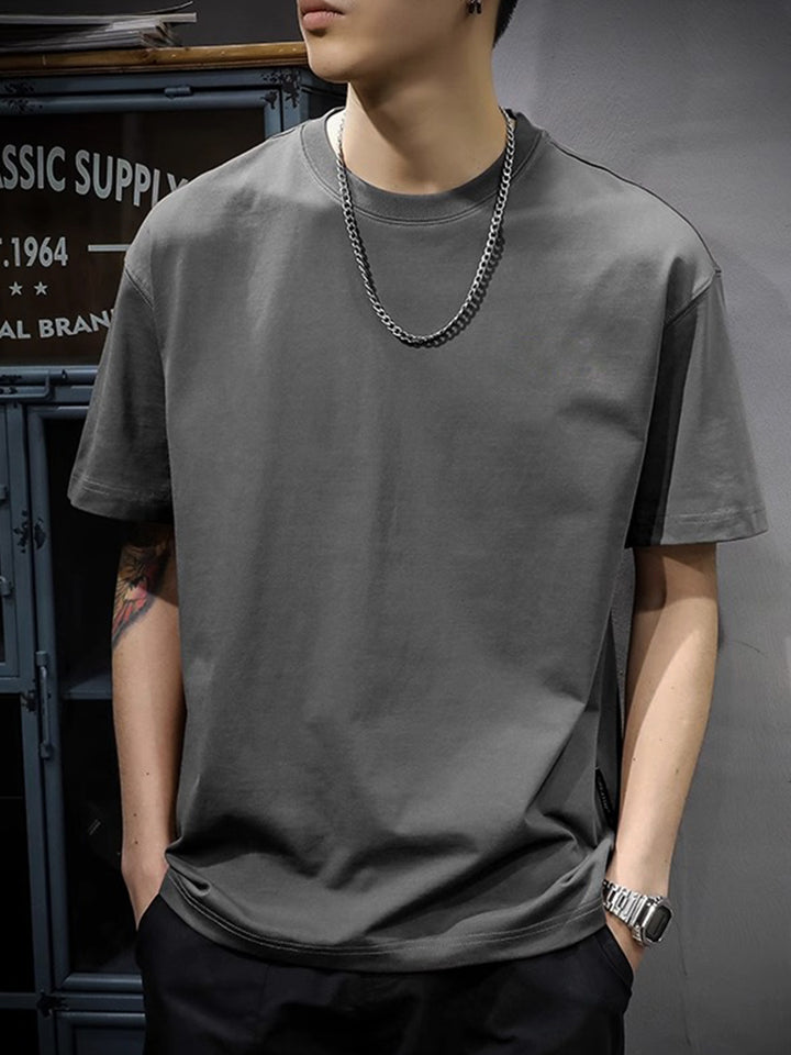 SwissFellas Herren Oversize T-Shirt mit Rundhalsausschnitt, lockere Passform