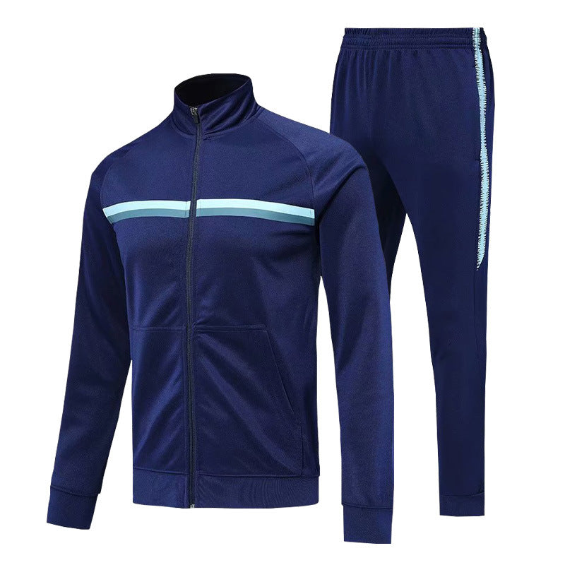 Herren Freizeitanzug blau mit Stehkragen Vorderansicht