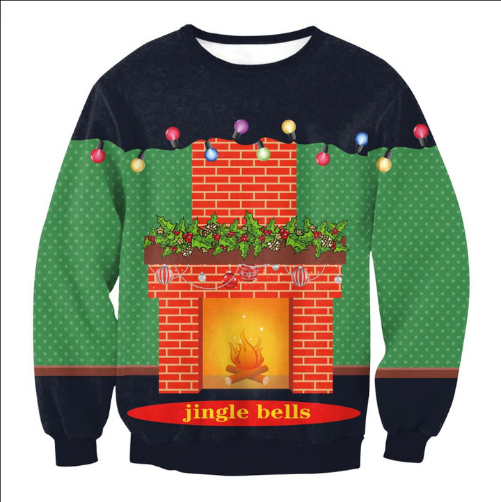 Lustiger Weihnachtspullover Herren mit Santa-Elf Motiv