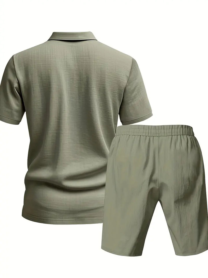Herren Zweiteiler | Locker Geschnittenes Hemd und Shorts | Stilvoller Sommer-Look