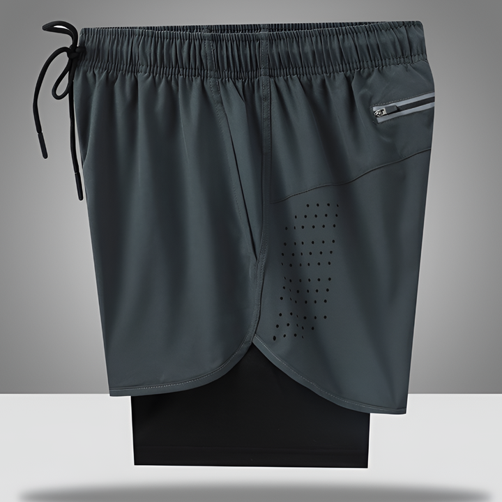 Max | 2-in-1 Laufshorts mit Reißverschlusstasche