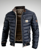 Liam | Padded Winter Jacket for Men, Dark Blue