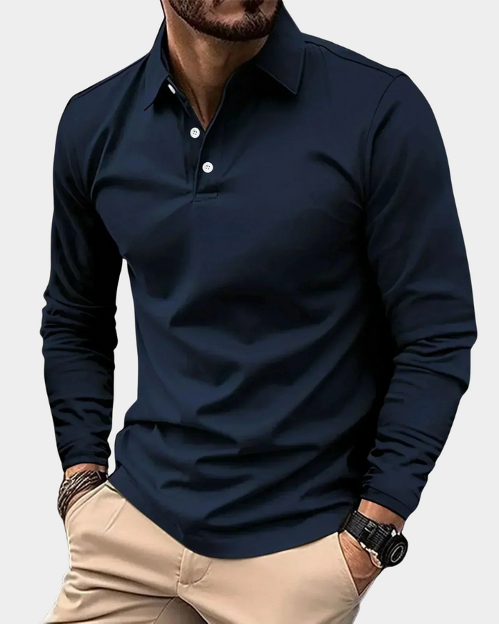 Adrian | Herren Langarm Polohemd