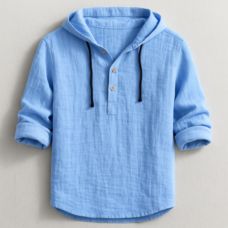 Noah | Herren Kapuzenpullover mit Knopfleiste
