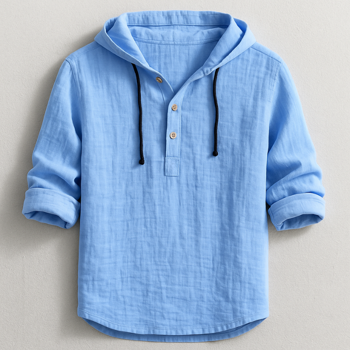 Noah | Herren Kapuzenpullover mit Knopfleiste