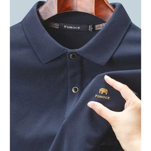 Herren Polo-Pullover mit Strickstruktur