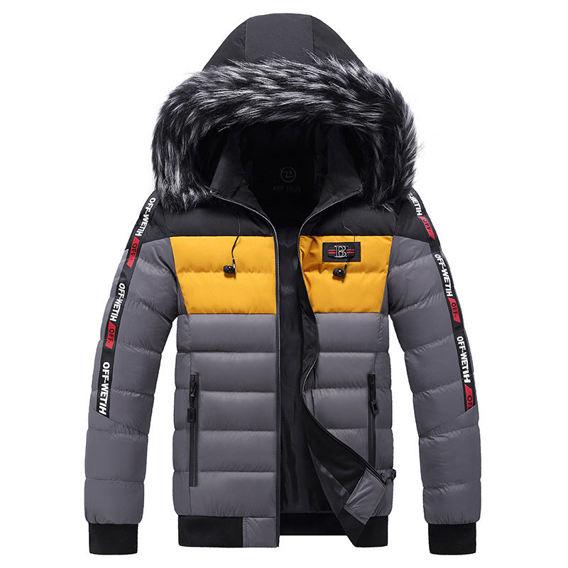 Herren Winterjacke mit Kapuze, gefüttert, Casual Style