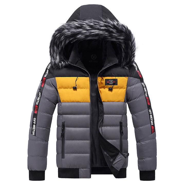Herren Winterjacke mit Kapuze, gefüttert, Casual Style