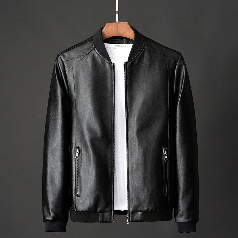Herrenjacke Slim Fit mit Stehkragen und Reissverschluss