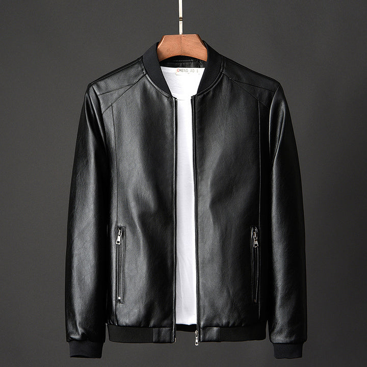 Herrenjacke Slim Fit mit Stehkragen und Reissverschluss