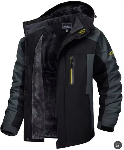 Herren Winterjacke mit Kapuze, Vorderansicht