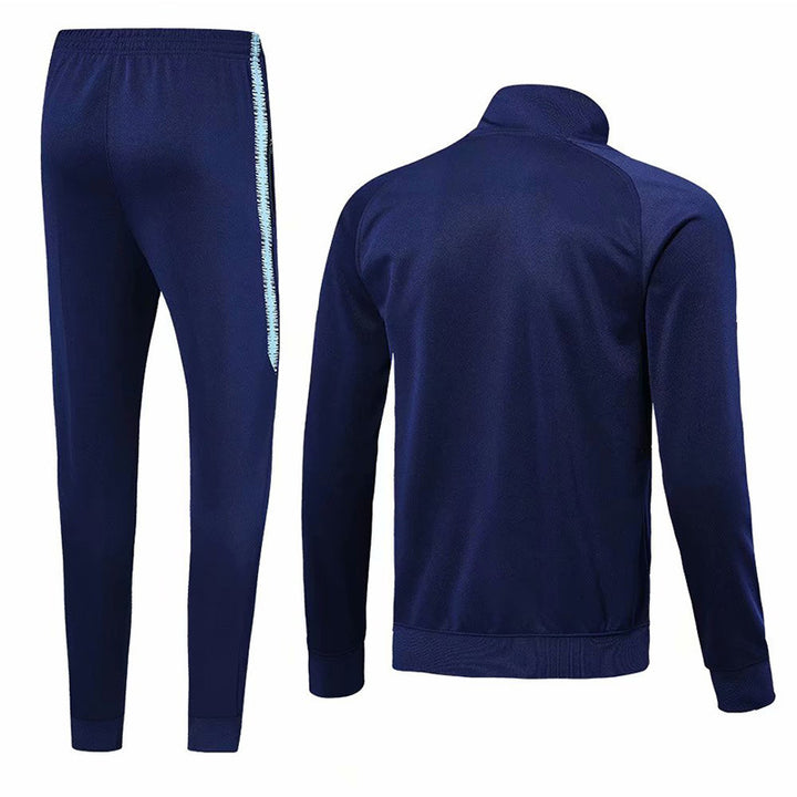 Herren Freizeitanzug blau mit Stehkragen Vorderansicht