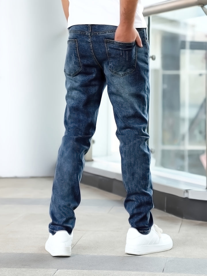 SwissFellas Herren Jeans mit schmal zulaufendem Bein, schmale Passform