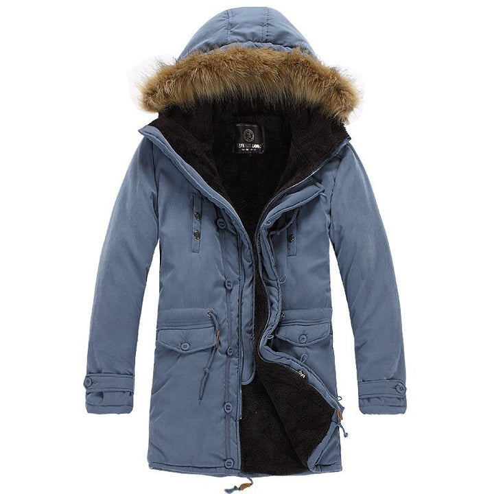 Herren Winterparka mit Kapuze in Khaki