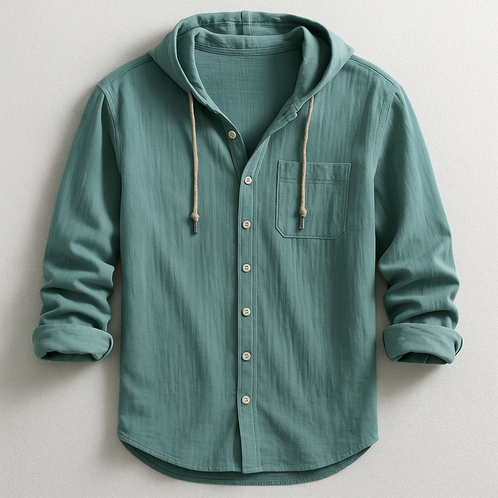 Levin | Herren Hoodie Hemd mit Brusttasche