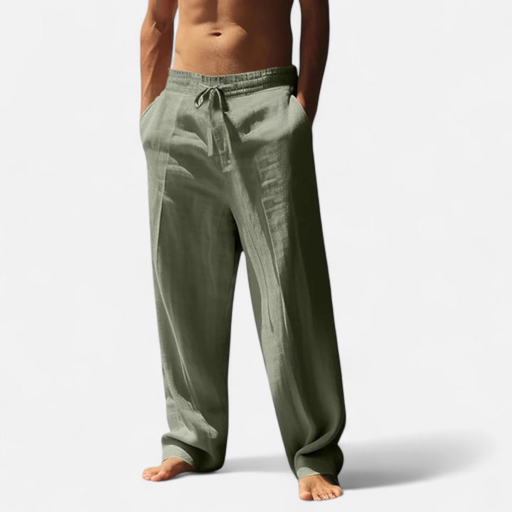 Herren Hose mit Weitem Bein | Hose mit Kordelzug | Lockere Silhouette | Entspannter Freizeitlook
