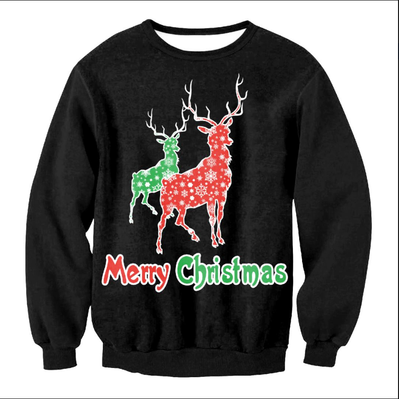 Lustiger Weihnachtspullover Herren mit Santa-Elf Motiv