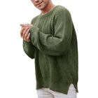 Fabian | Men's knitted sweater with ribbed hem and wool