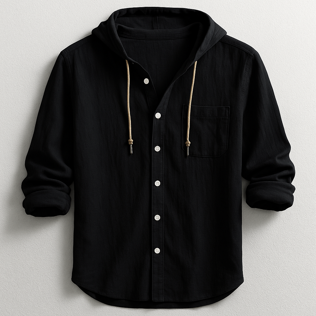 Levin | Herren Hoodie Hemd mit Brusttasche