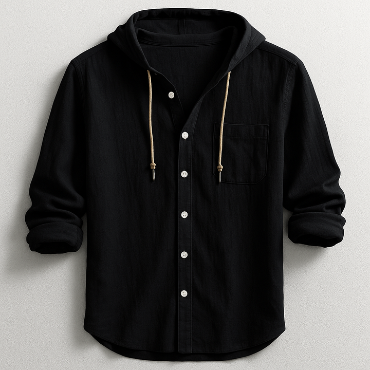 Levin | Herren Hoodie Hemd mit Brusttasche