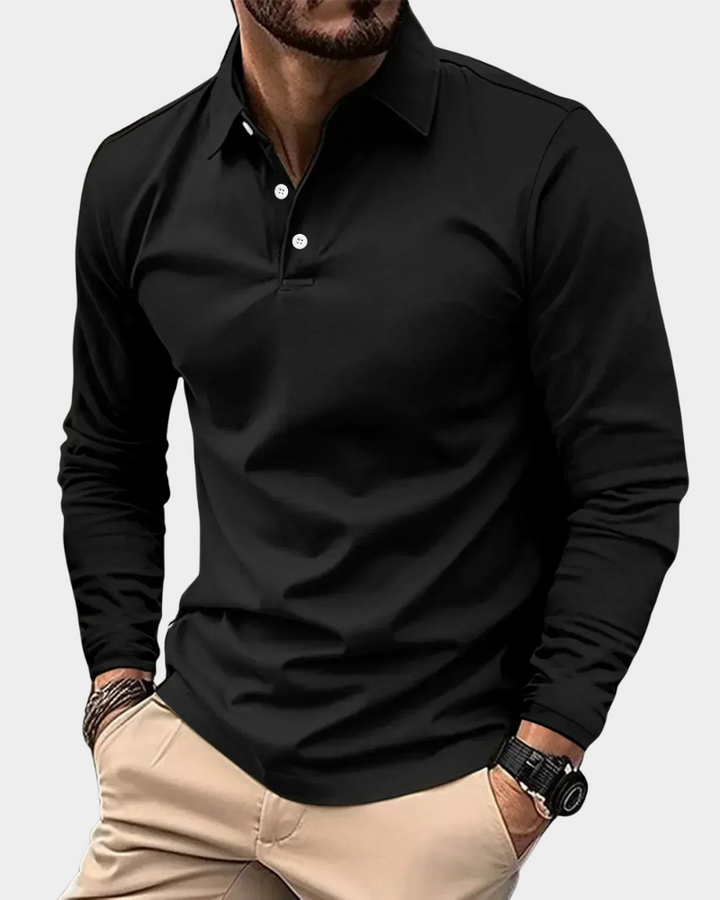 Adrian | Herren Langarm Polohemd
