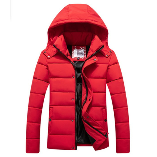 Isolierte Winterjacke mit Reißverschluss - rot