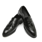 Jonathan | Men's brogue shoes with fringe, low heel