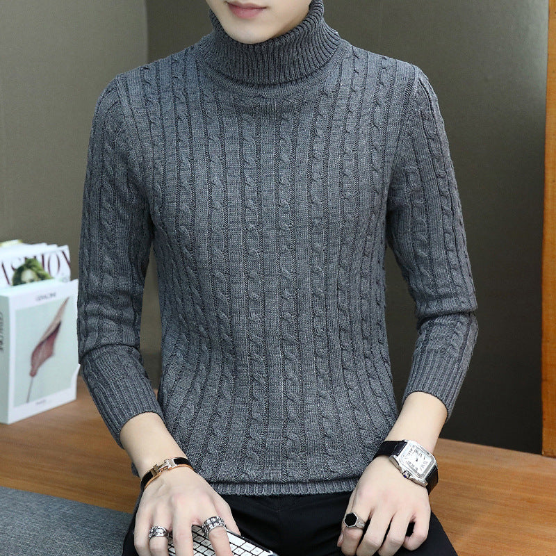 Herren Rollkragenpullover im Slim Fit mit Langarm