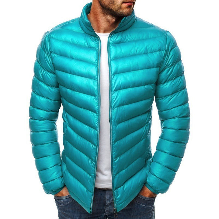Gefütterte Herren Winterjacke mit Reissverschluss, Vorderansicht