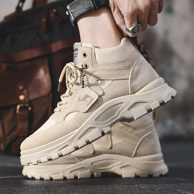 Retro Winterstiefel für Herren mit dicker Sohle