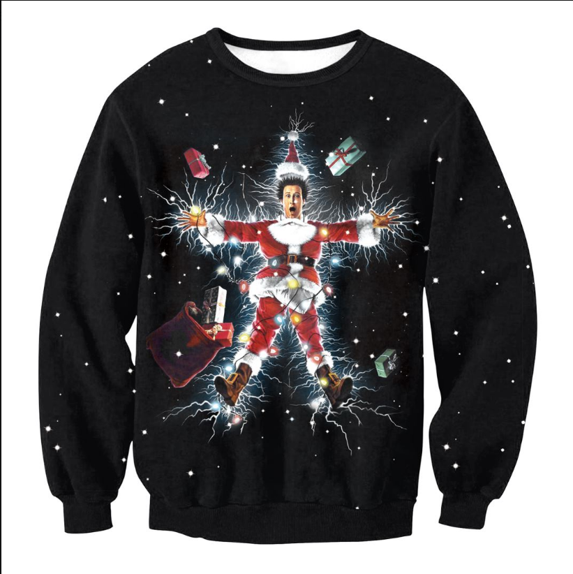 Lustiger Weihnachtspullover Herren mit Santa-Elf Motiv