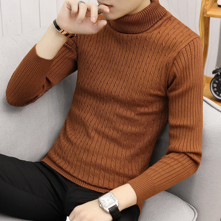 Herren Rollkragenpullover im Slim Fit mit Langarm