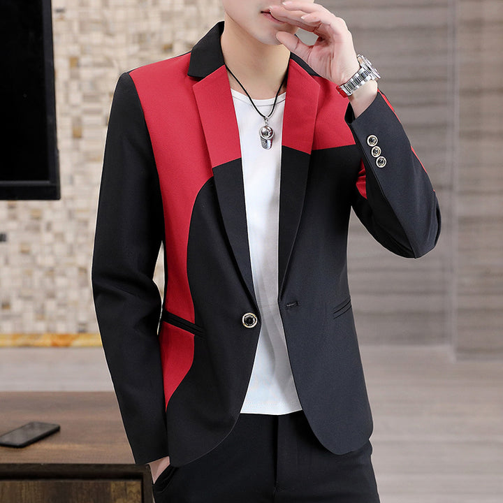 Herren Blazer in Schwarz-Rot als Anzugjacke