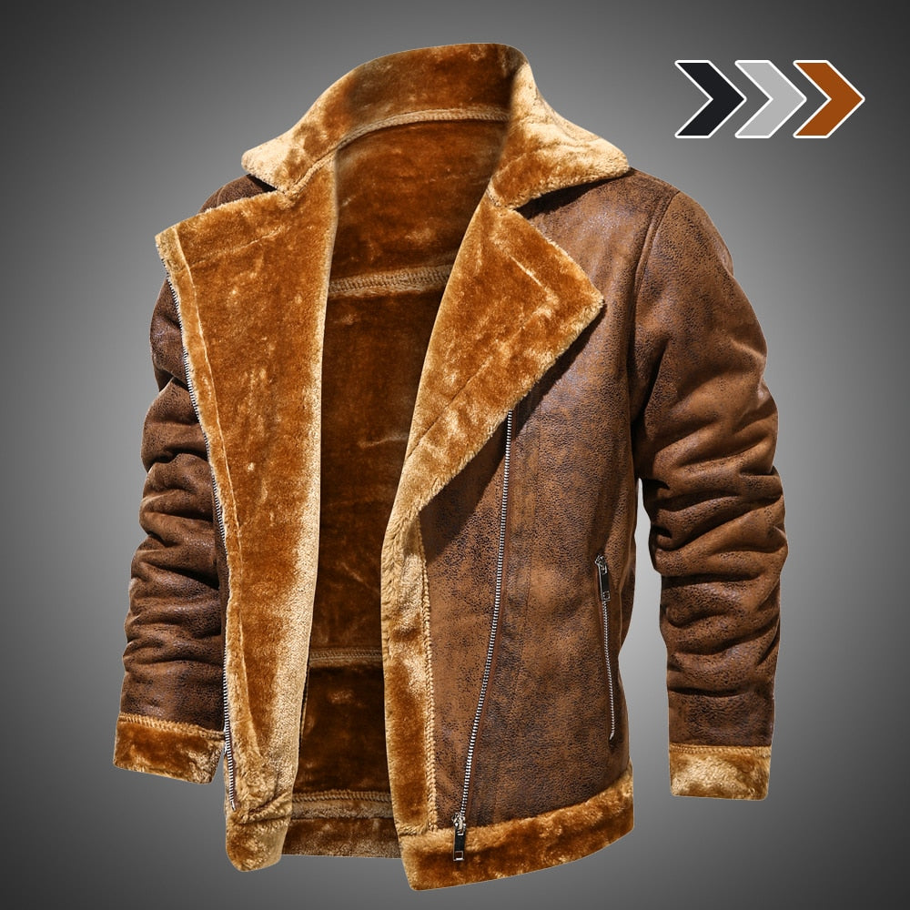 Retro Herren Winterjacke im Vintage-Look Vorderansicht