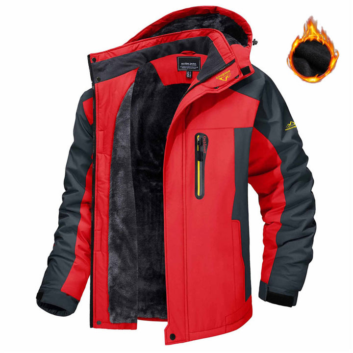 Herren Winterjacke mit Kapuze, Vorderansicht