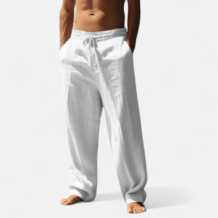 Herren Hose mit Weitem Bein | Hose mit Kordelzug | Lockere Silhouette | Entspannter Freizeitlook