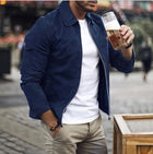 Robin | Herren Sweatjacke mit Umlegekragen und Reissverschluss