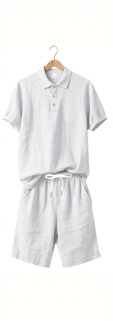 Herren Zweiteiler | Locker Geschnittenes Hemd und Shorts | Stilvoller Sommer-Look