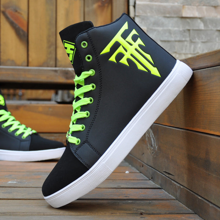 High Top Sneaker für Herren in Schwarz, Weiss und Grün