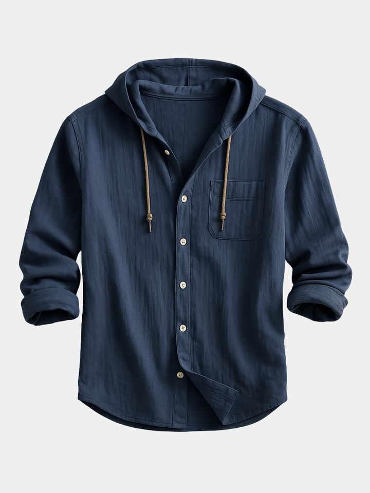 Levin | Herren Hoodie Hemd mit Brusttasche