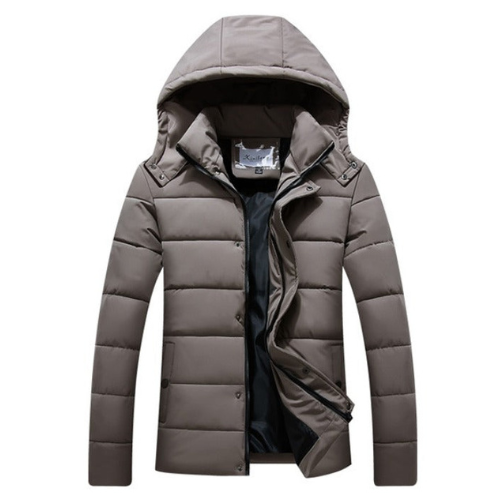 Isolierte Winterjacke mit Reißverschluss - grau
