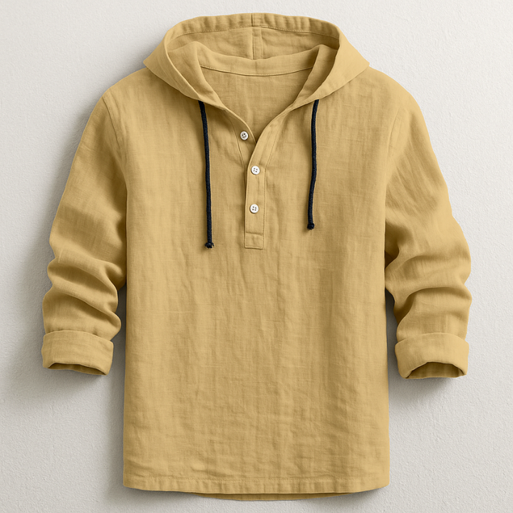 Noah | Herren Kapuzenpullover mit Knopfleiste