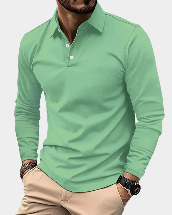 Adrian | Herren Langarm Polohemd