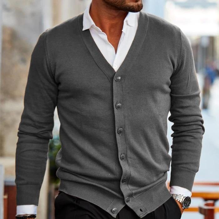 Anton | Herren Cardigan mit V-Ausschnitt