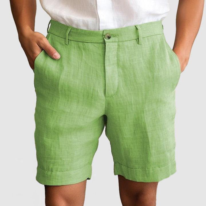 Timo | Bundfalten Shorts mit Knopfverschluss