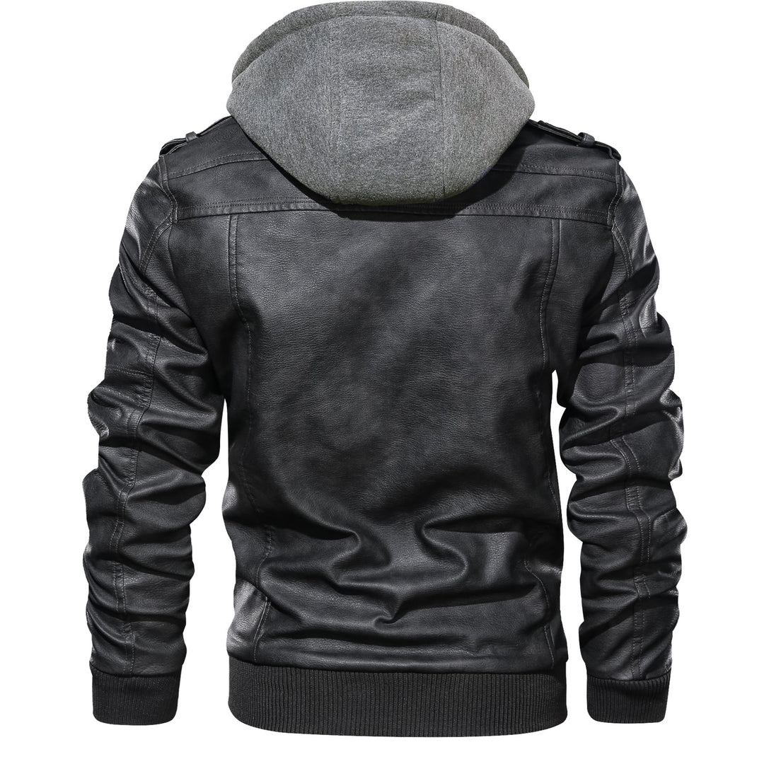 Herrenjacke im Slim Fit mit Revers und Reissverschluss