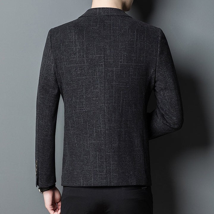 Schwarzes Herren Sakko Slim Fit mit Jacquard-Muster