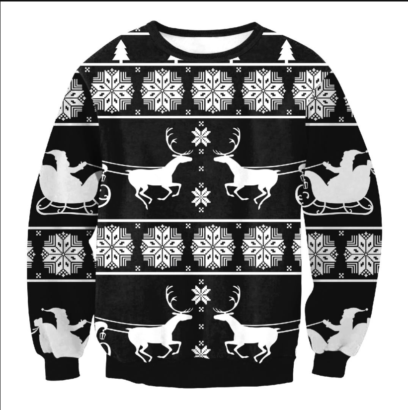 Lustiger Weihnachtspullover Herren mit Santa-Elf Motiv
