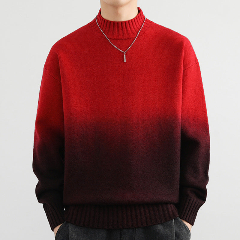 Herren Pullover mit Farbverlauf auf weissem Hintergrund